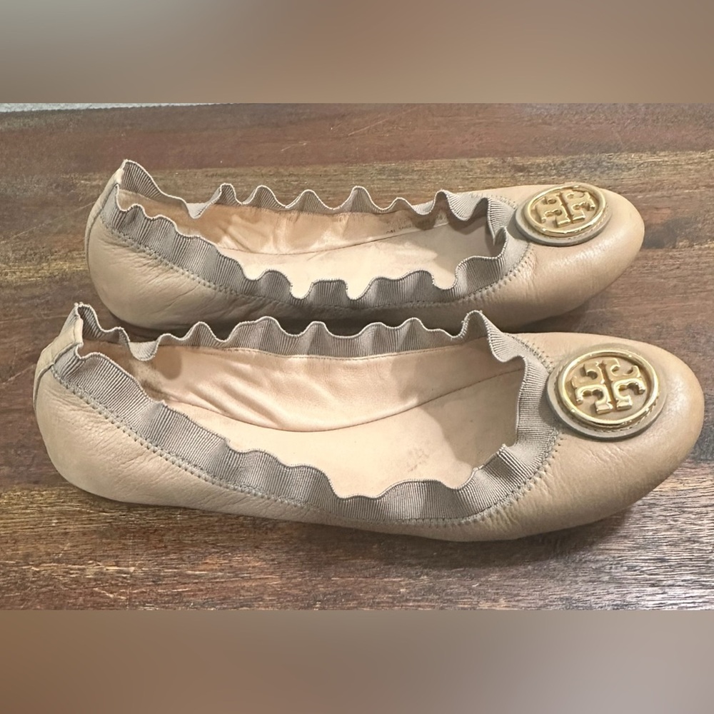 Tory Burch‎ Women Caroline Size 7.5 Patent Leather Ballet Flats